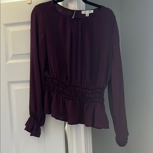 She + Sky Deep Purple Blouse